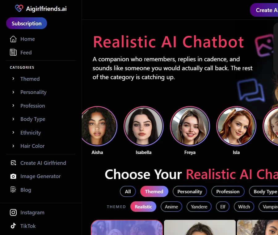 Source interface capture: Aigf Realistic